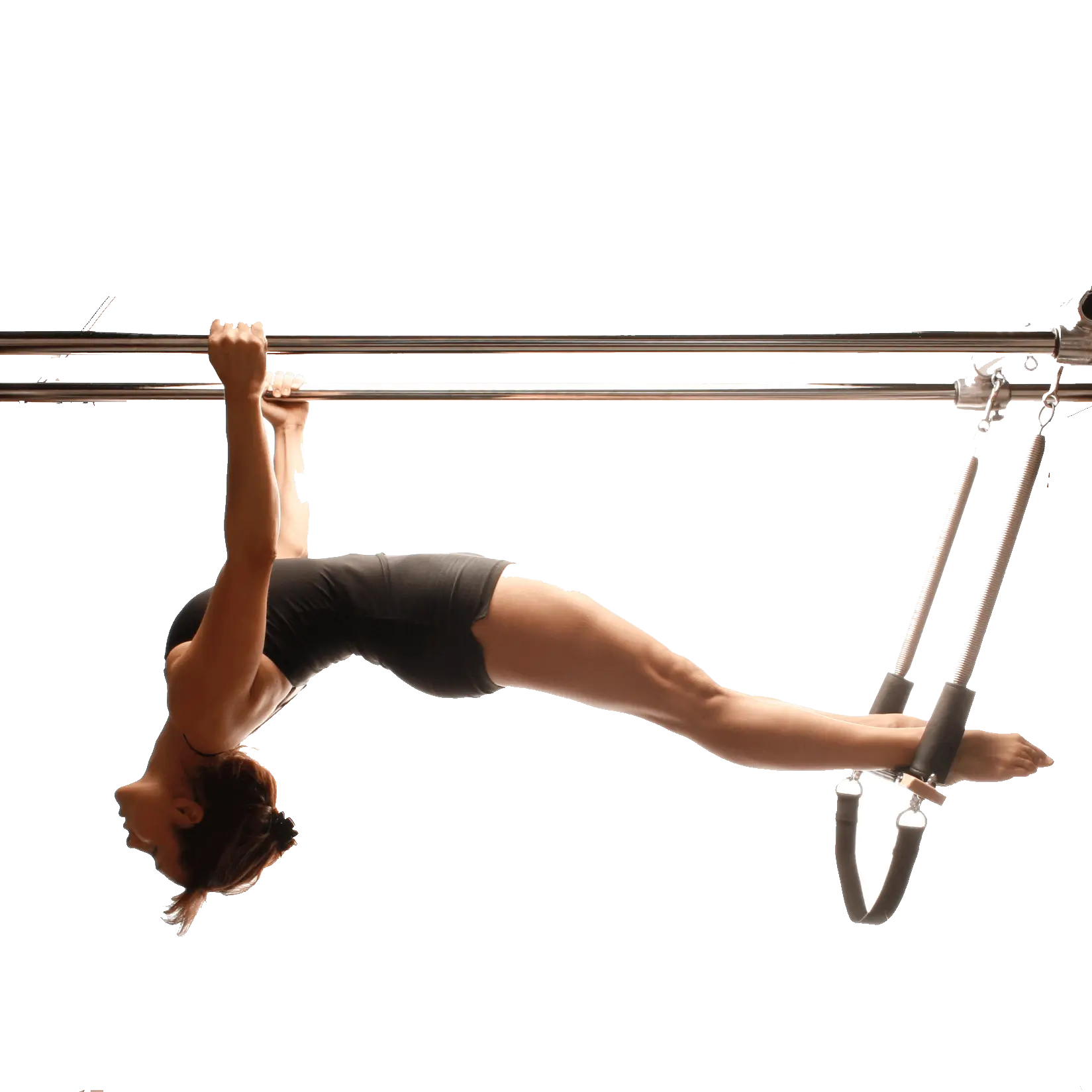 Mélanie Castonguay demonstrating a Pilates exercise